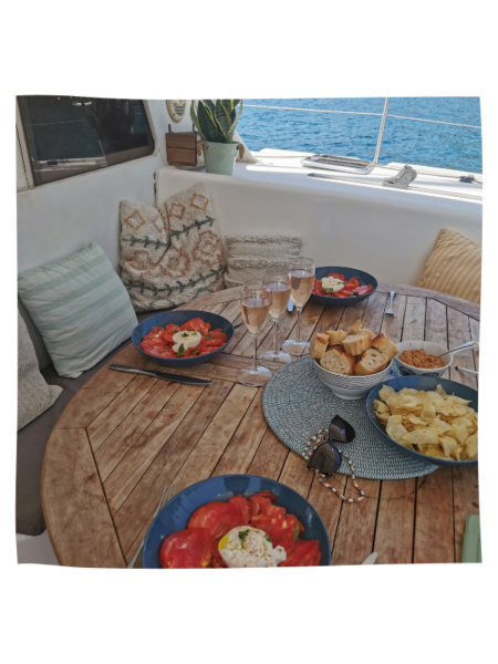 Croisière en catamaran repas à bord