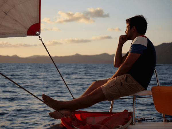 Regardant paysage sous spi