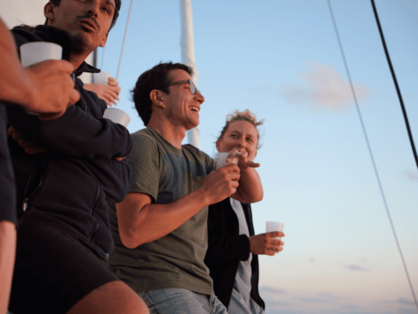 moment de convivialité à bord