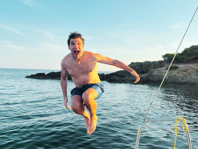 saut dans l'eau